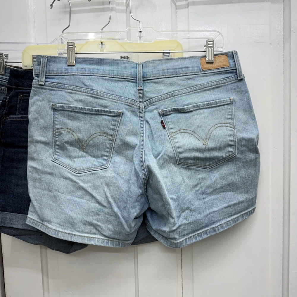Lot of 6 Women's‎ 12 Shorts Denim Chino Yellow Grey Blue Assorted Bundle